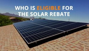 Who is eligible for the solar rebate