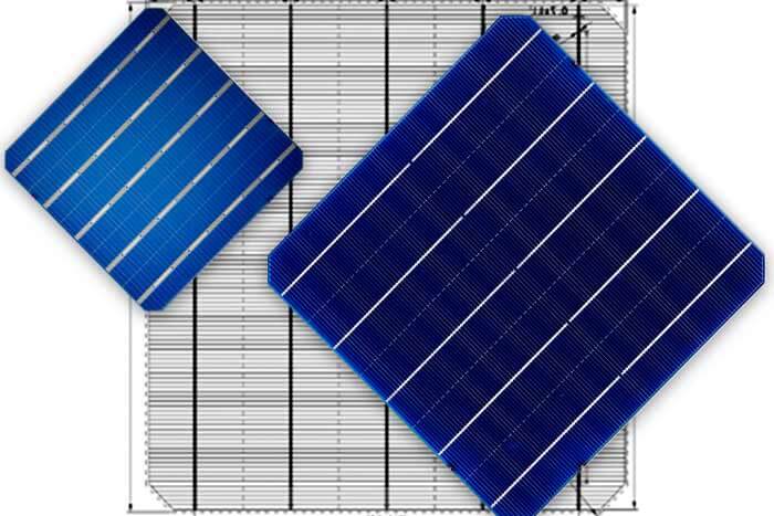 Bifacial PERC Mono (HiPerforma series) little blocks of solar panels