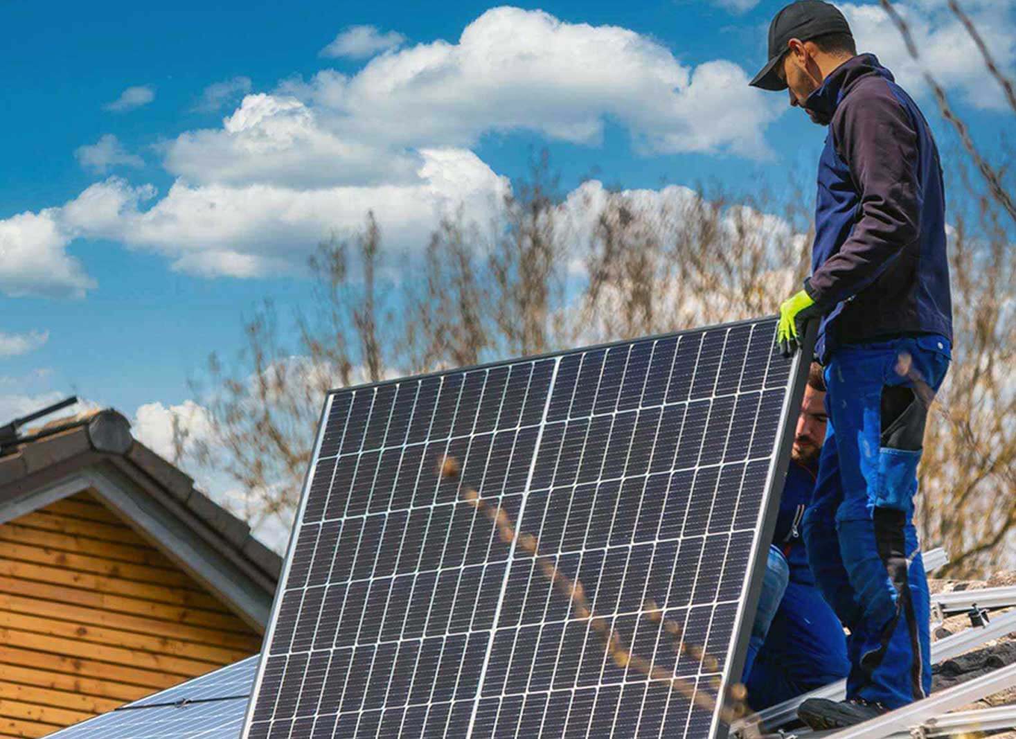 A person being pressured to buy solar panels