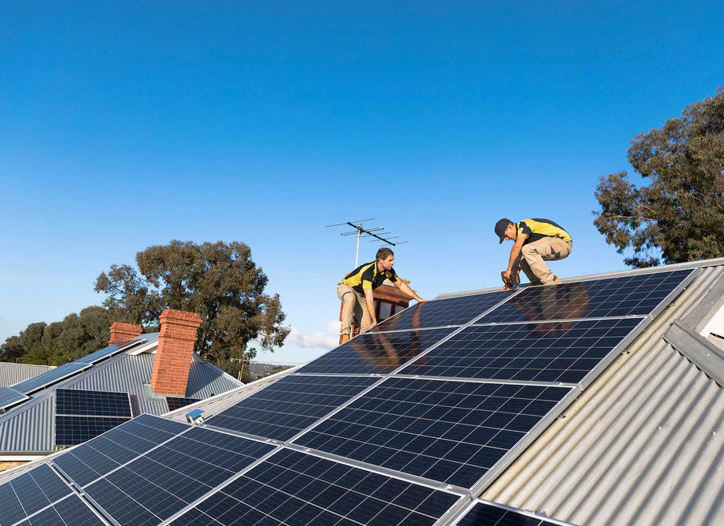 A picture of a solar panel installation in Australia