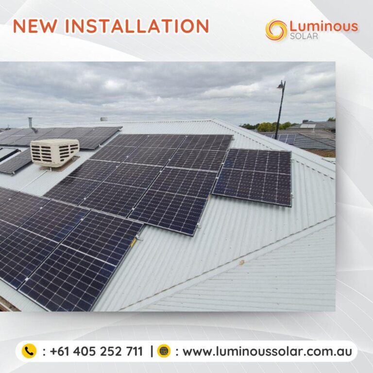 Luminous Solar panel residential installation