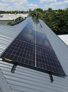 Green Solar panel residential installation