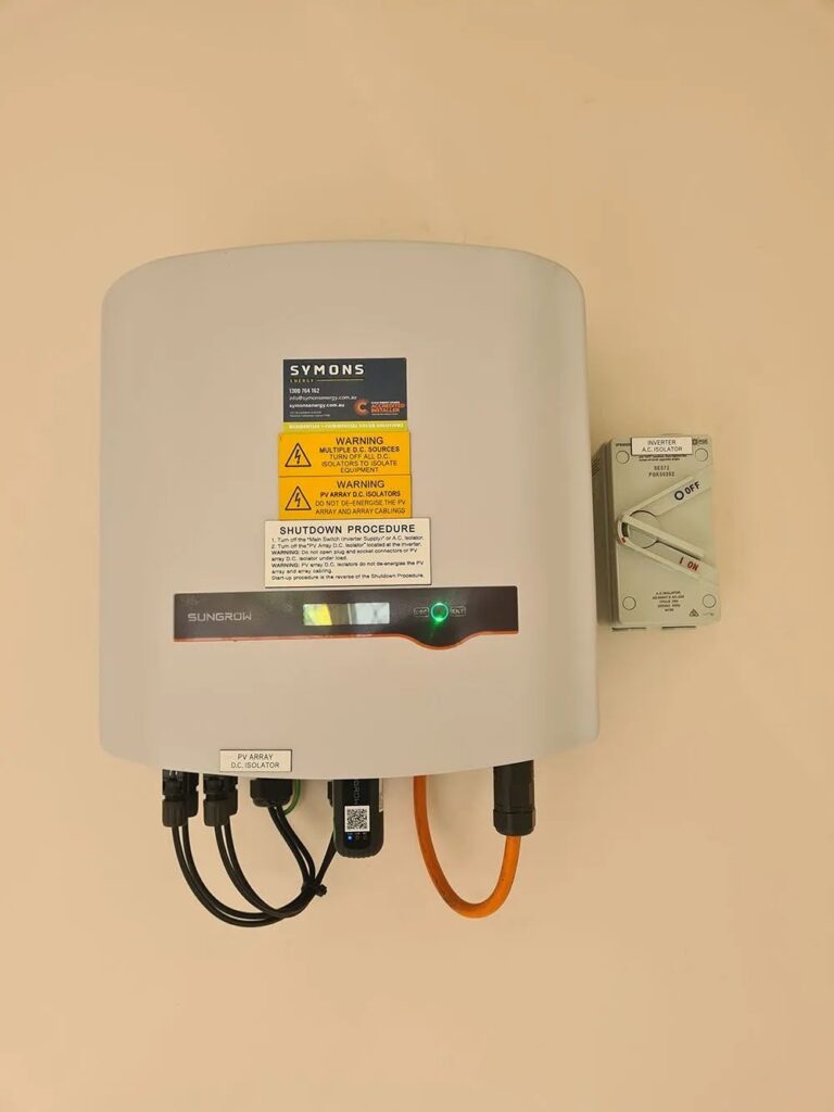 Solar Inverter installed by Symons Energy