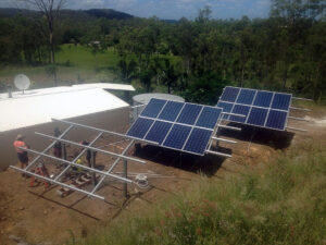 The Power Shop panel off grid installation