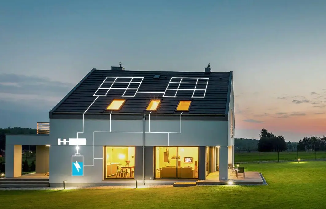 Image depicting solar battery installed in home